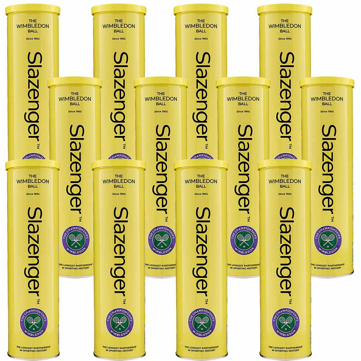 4 Dozen Slazenger Wimbledon Ultra Vis Tennis Balls