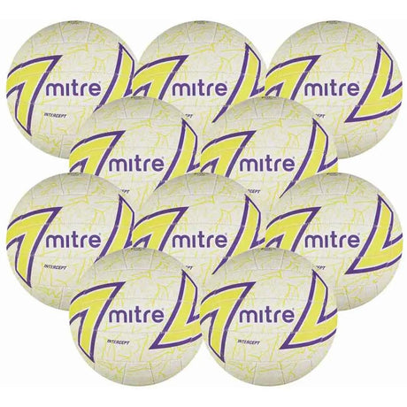 Mitre Intercept Training Netballs 10 Ball Pack Mitre Netball Balls Sports Ball Shop