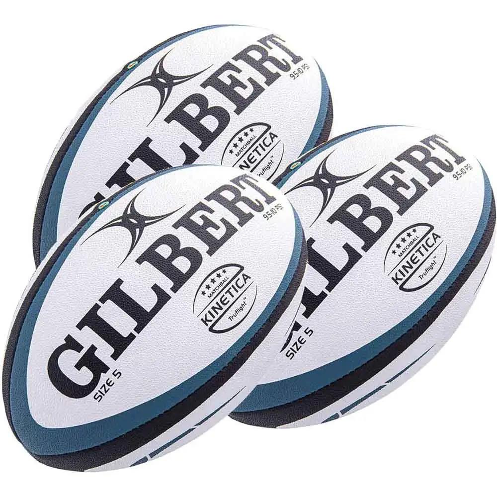 Gilbert Kinetica Rugby Ball 3 Ball Pack