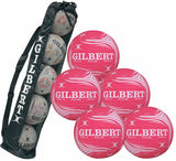 Gilbert Pulse 5 Ball Pack With Bag Gilbert Netball Balls Sports Ball Shop