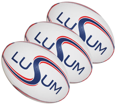 Lusum Munifex Rugby Ball 3 Pack Navy