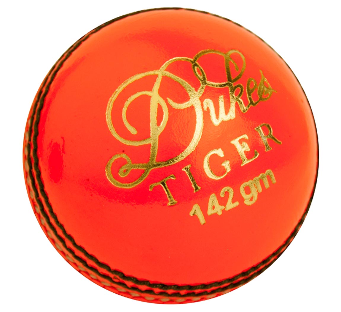 Dukes Tiger Cricket Ball Orange or Pink 4.75oz